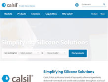 Tablet Screenshot of calsilsilicones.com